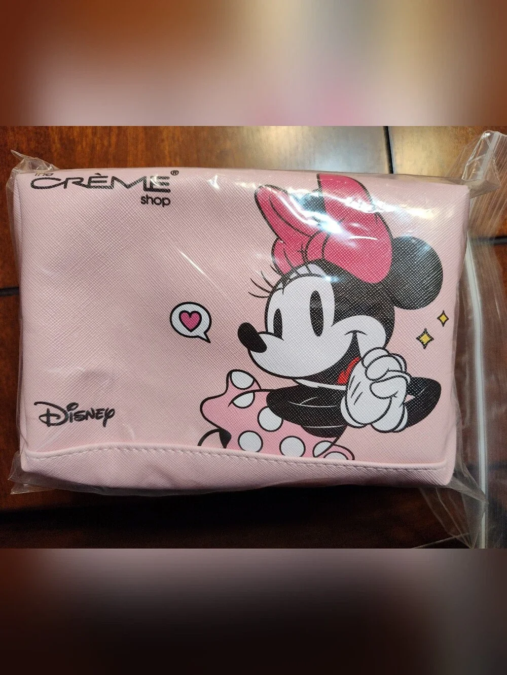 Disney x The Crème Shop Minnie & Mickey Pink Cosmetic Pouch